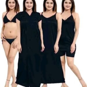 6 Part Nightwear Combo - Black